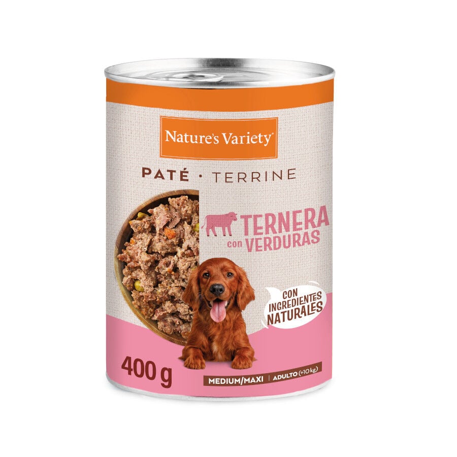 400 gr Nature's Variety Pat&eacute; Ternera Lata para perro adultos medium, , large Imagen numero 1