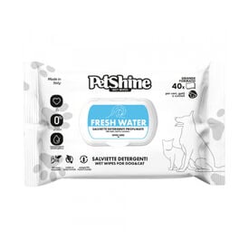 PetShine Fresh Water Toallitas H&uacute;medas sin Alcohol para perros y gatos