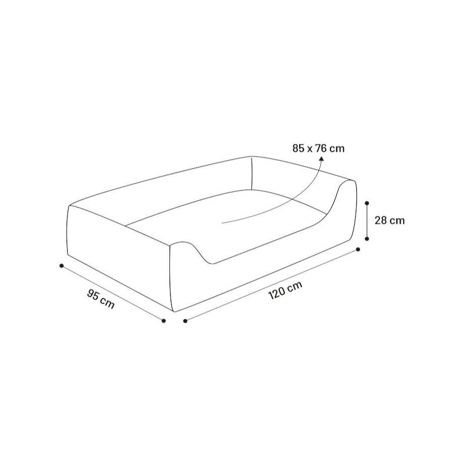 Flamingo Carlota Rectángulo Gris Claro cama cuna para perros thumbnail