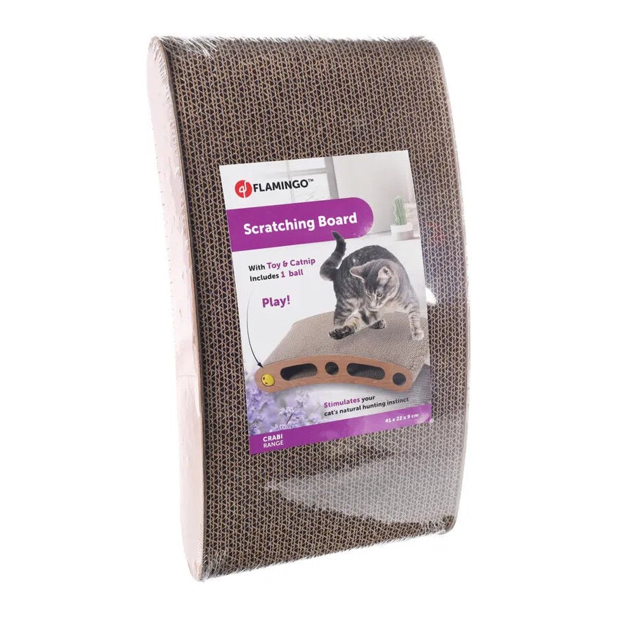 Flamingo Crabi Tabla Rascador con Pelota para gatos thumbnail