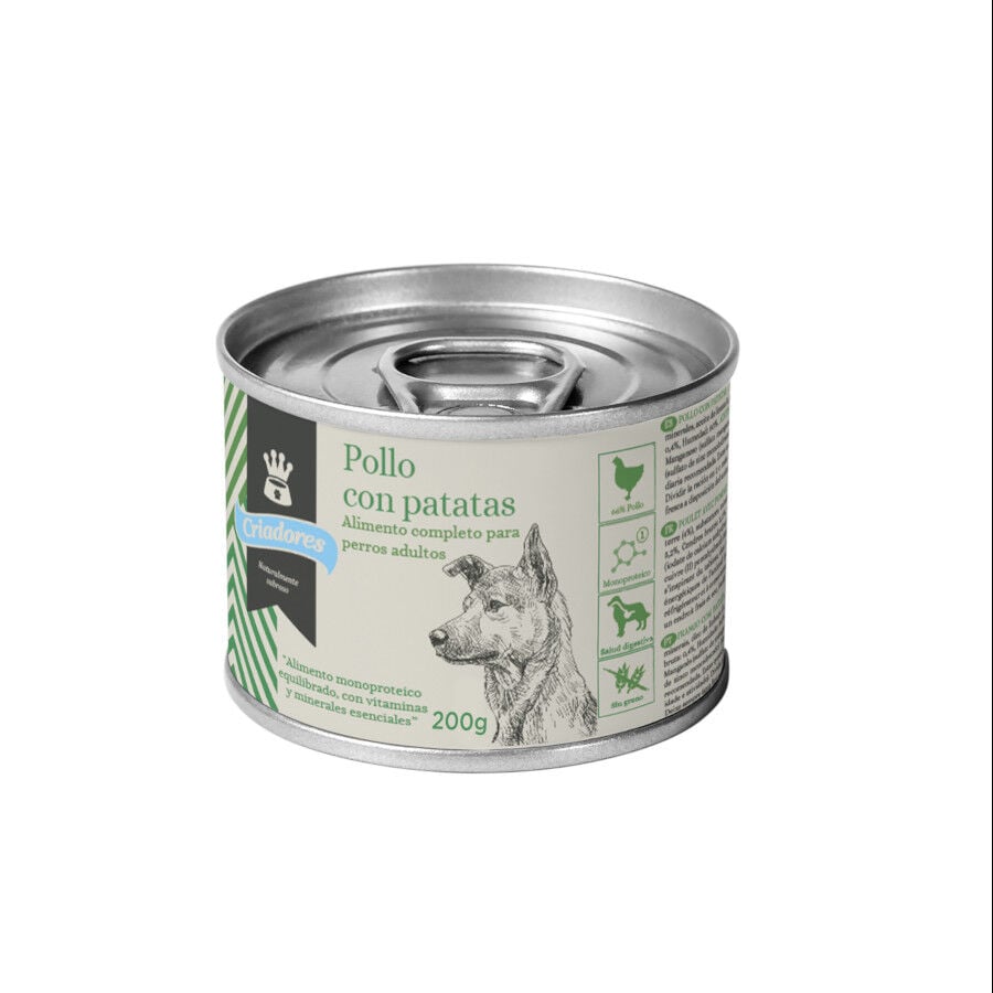 Criadores Adulto Pollo y Patatas lata para perros
