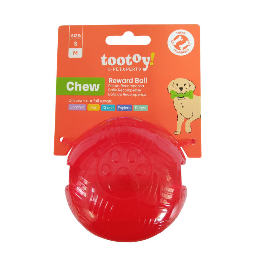 Tootoy! Pelota Toughie Rubber de Goma Roja para perros, , large Imagen numero 9