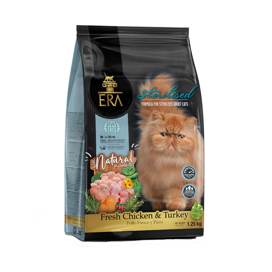 ERA Grain Free Pollo y Pavo Pienso para gatos esterilizados