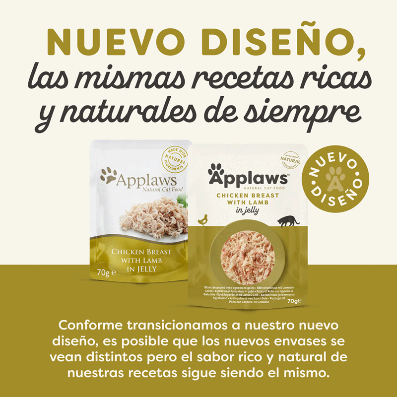 70 g Applaws Pollo y Cordero en gelatina sobre para gatos, , large Imagen numero 2