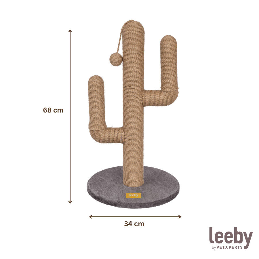Leeby Carmen Cactus rascador con juguete para gatos thumbnail