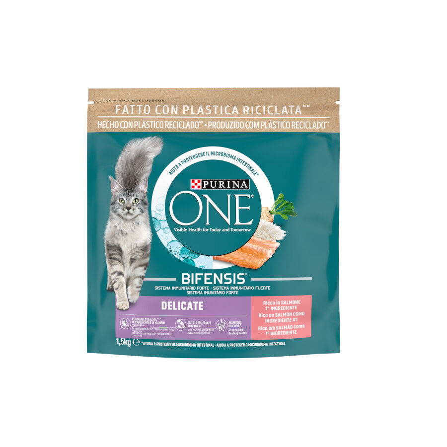 1.5 kg Purina One Adult Bifensis Sensible Salm&oacute;n pienso para gatos, , large Imagen numero 1