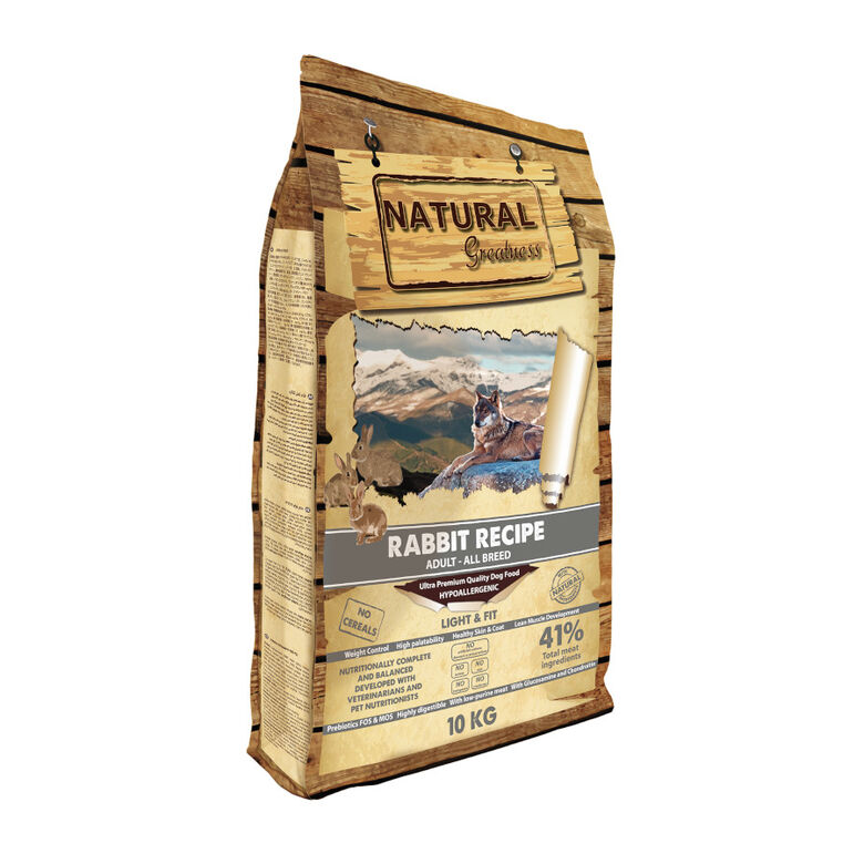 Natural Greatness Light&amp;Fit Conejo Pienso para perros