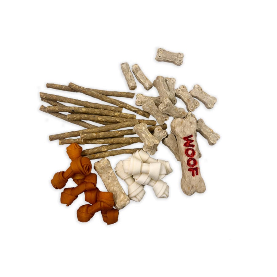 Guau Christmas Bocaditos de Cuero en Bolsa para perros thumbnail