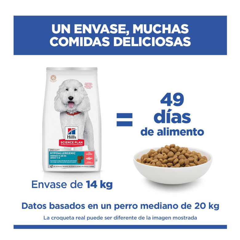 Hill&#039;s Science Plan Adult Medium Hypoallergenic Salmón pienso para perros thumbnail