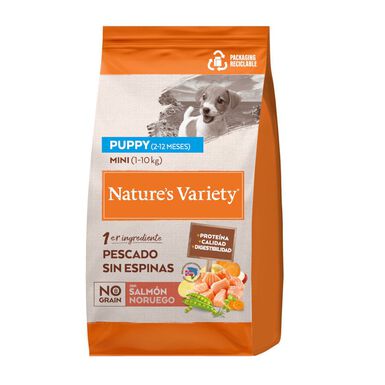 Nature’s Variety No Grain Puppy Mini Salmón Noruego pienso para cachorros