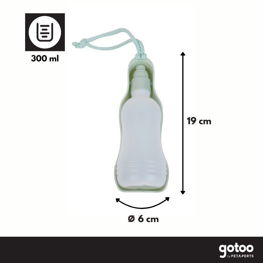 Gotoo Botella Bebedero Port&aacute;til de Pl&aacute;stico Verde para perros y gatos, , large Imagen numero 4