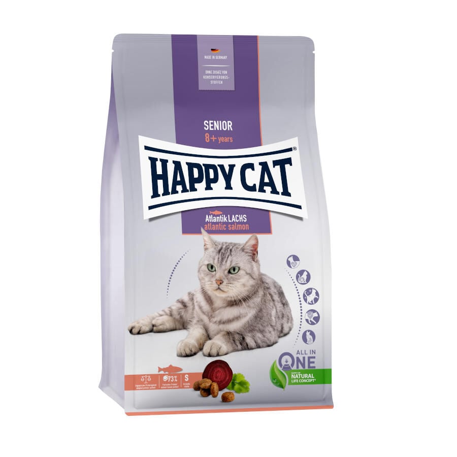 4 kg Happy Cat Senior Salm&oacute;n Atl&aacute;ntico pienso, , large Imagen numero 1