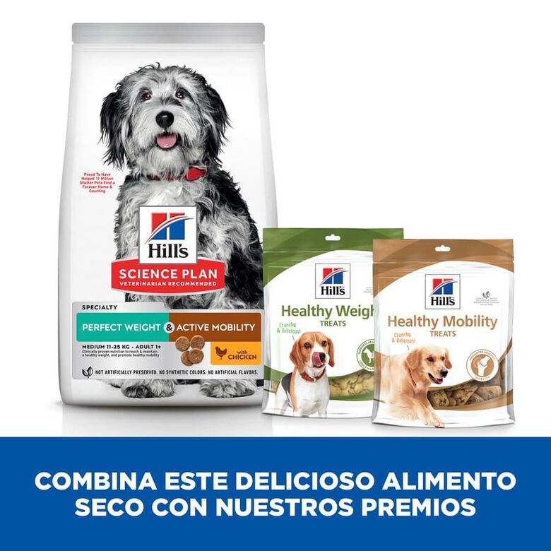 Hill&#039;s Science Plan Perfect Weight y Active Mobility pollo pienso para perros medianos thumbnail