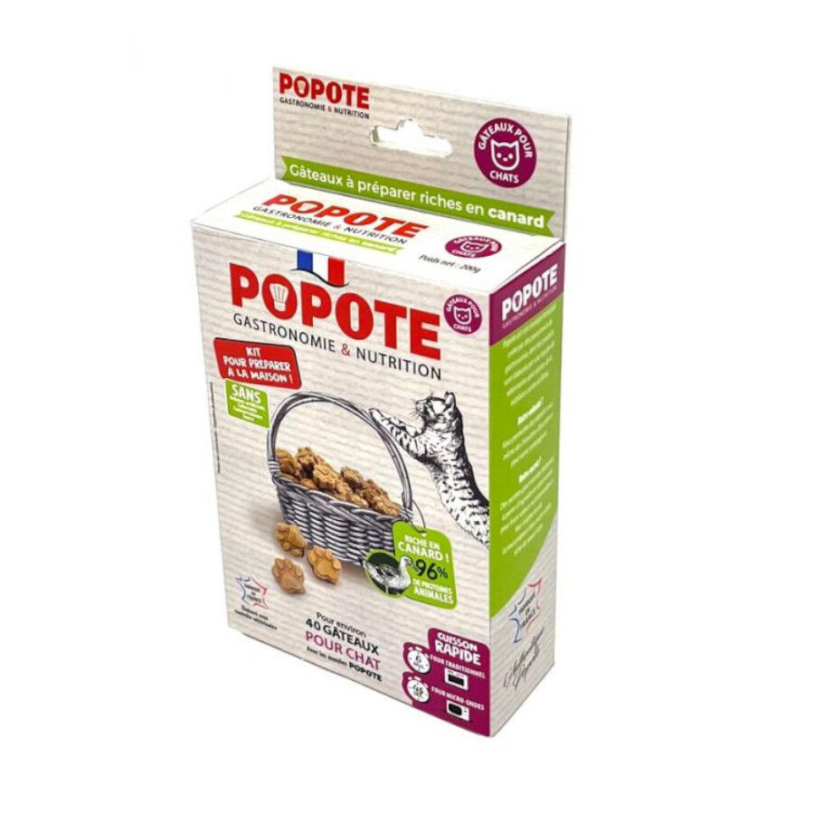 200 g POPOTE Kit Galletas Caseras Pato para gatos, , large Imagen numero 1