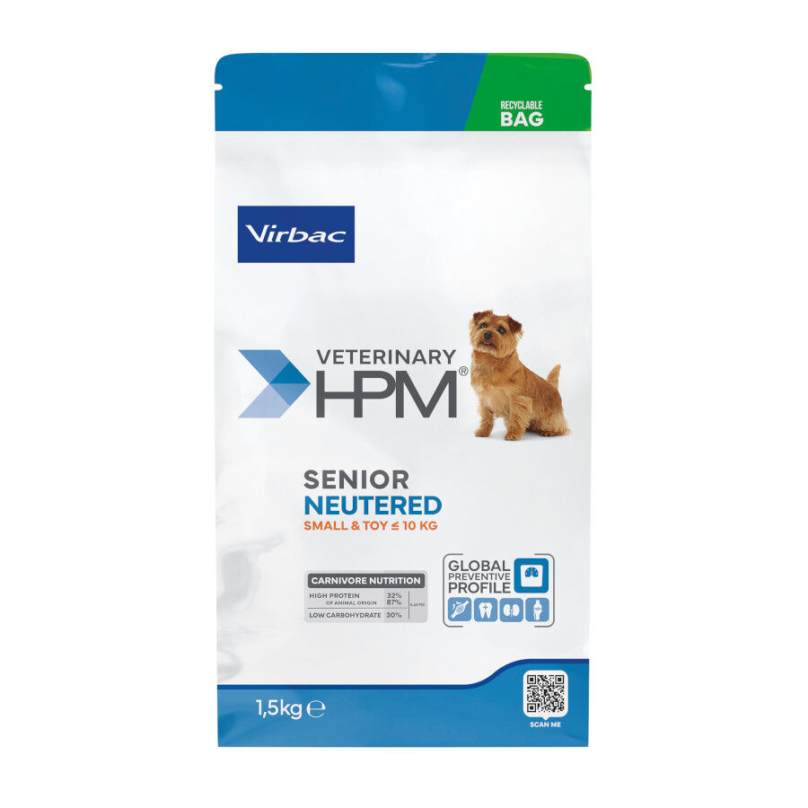 1.5 kg Virbac Veterinary HPM Senior Neutered Small & Toy pienso para perros, , large Imagen numero 1