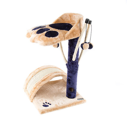 Flamingo rascador con cuna de peluche para gatos Imagen numero 1