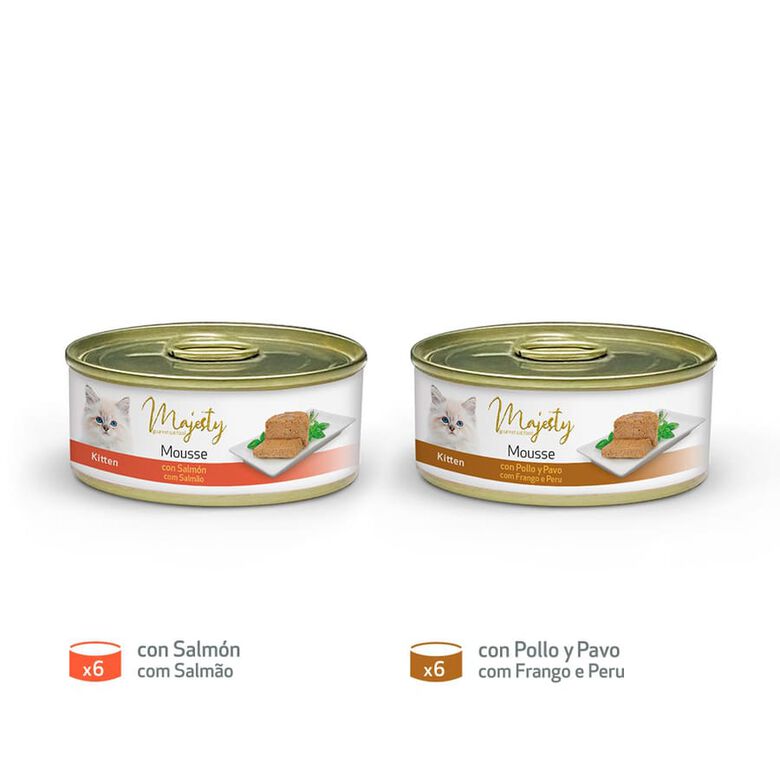 Majesty Kitten Gold Selection Mousse lata – Pack thumbnail