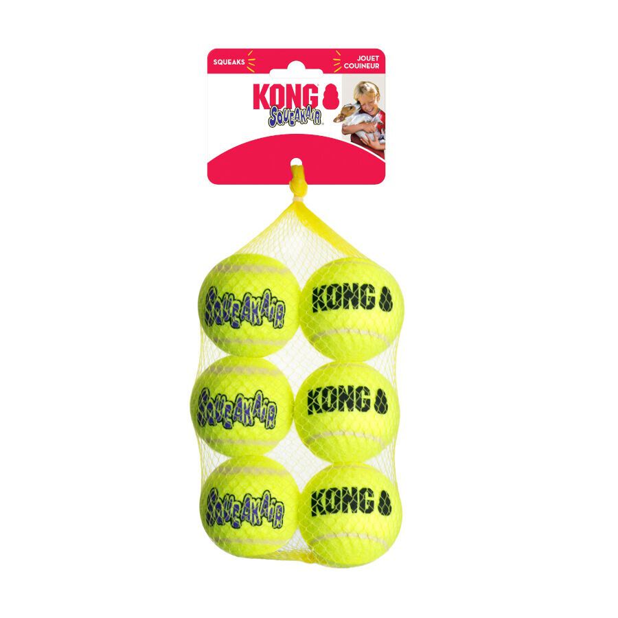 Kong SqueakAir Pelotas de Tennis para perros -Pack 6 thumbnail
