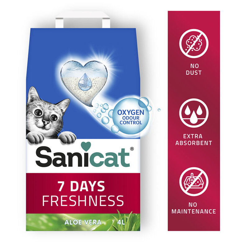 Sanicat Aloe Vera 7 Days arena para gatos Imagen numero 5 Sanicat Aloe Vera 7 Days arena para gatos Imagen numero 5