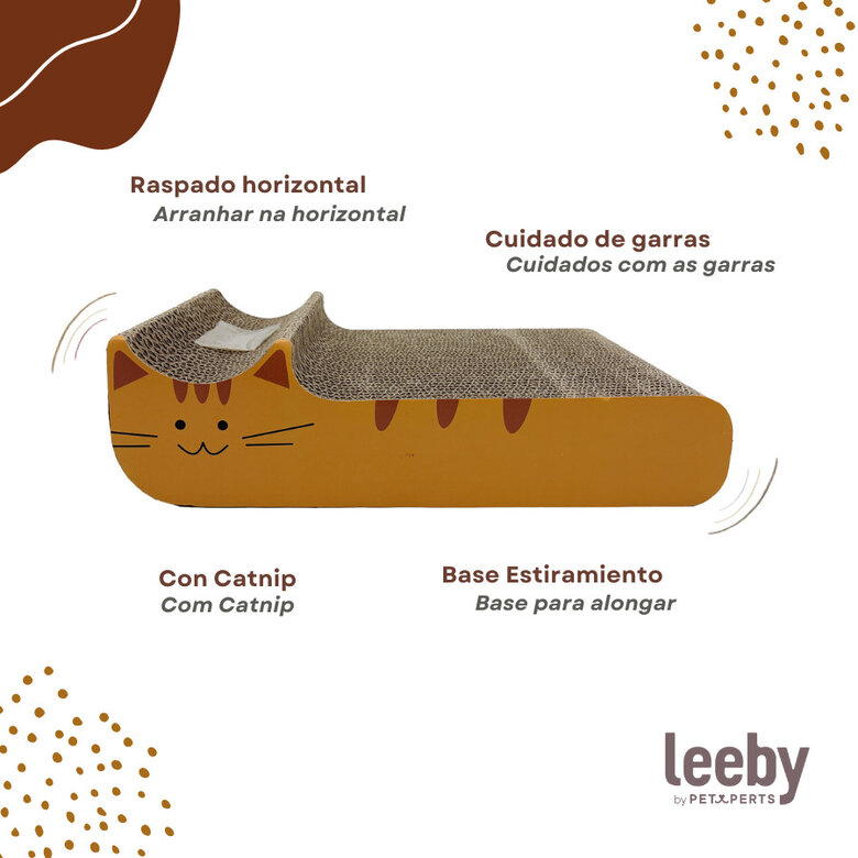 Leeby Kira tabla rascador de cartón naranja para gatos,  Imagen numero 4 Leeby Kira tabla rascador de cartón naranja para gatos, , large Imagen numero 4
