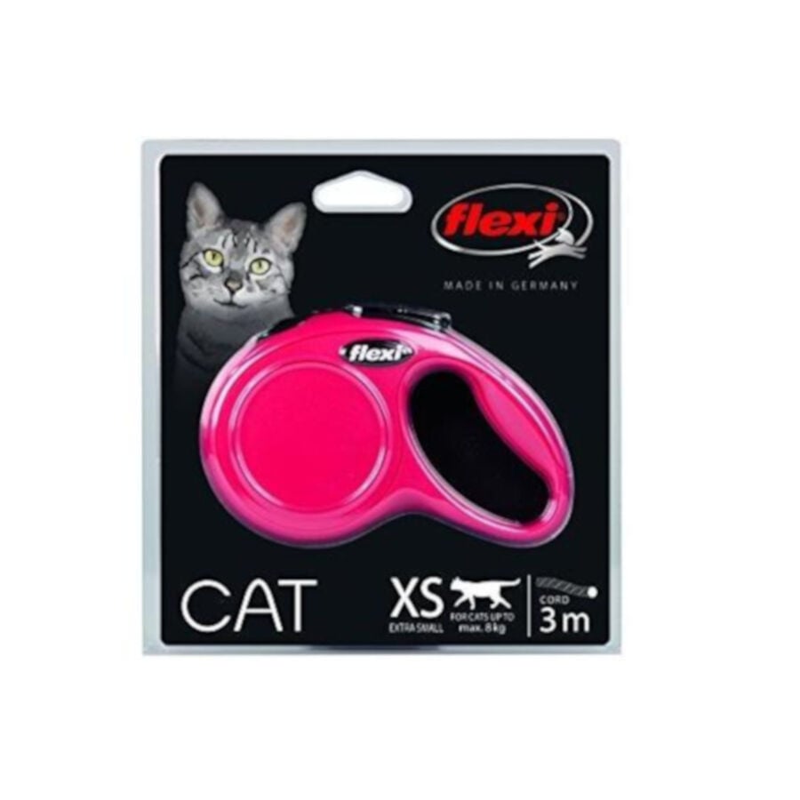 Flexi New Classic Correa Extensible roja para gatos thumbnail