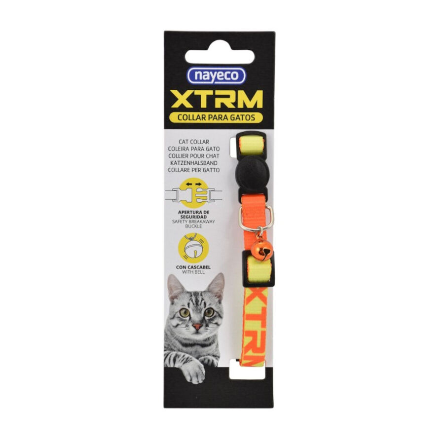 Nayeco X-Trm Neon Flash Naranja y Amarillo collar para gatos thumbnail
