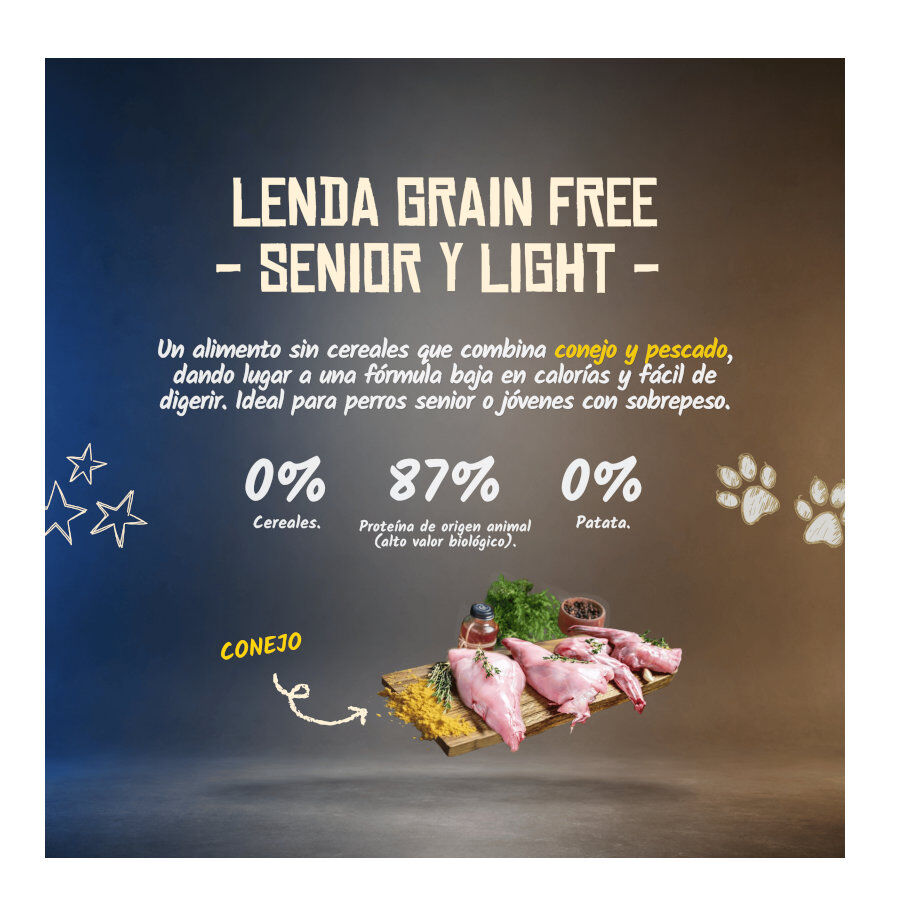 10 kg Lenda Grain Free Light Senior pienso para perros, , large Imagen numero 4