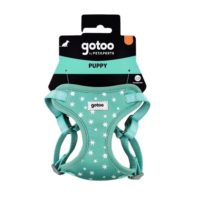 Gotoo Arnés ajustable estampado estrellas verde para cachorros thumbnail