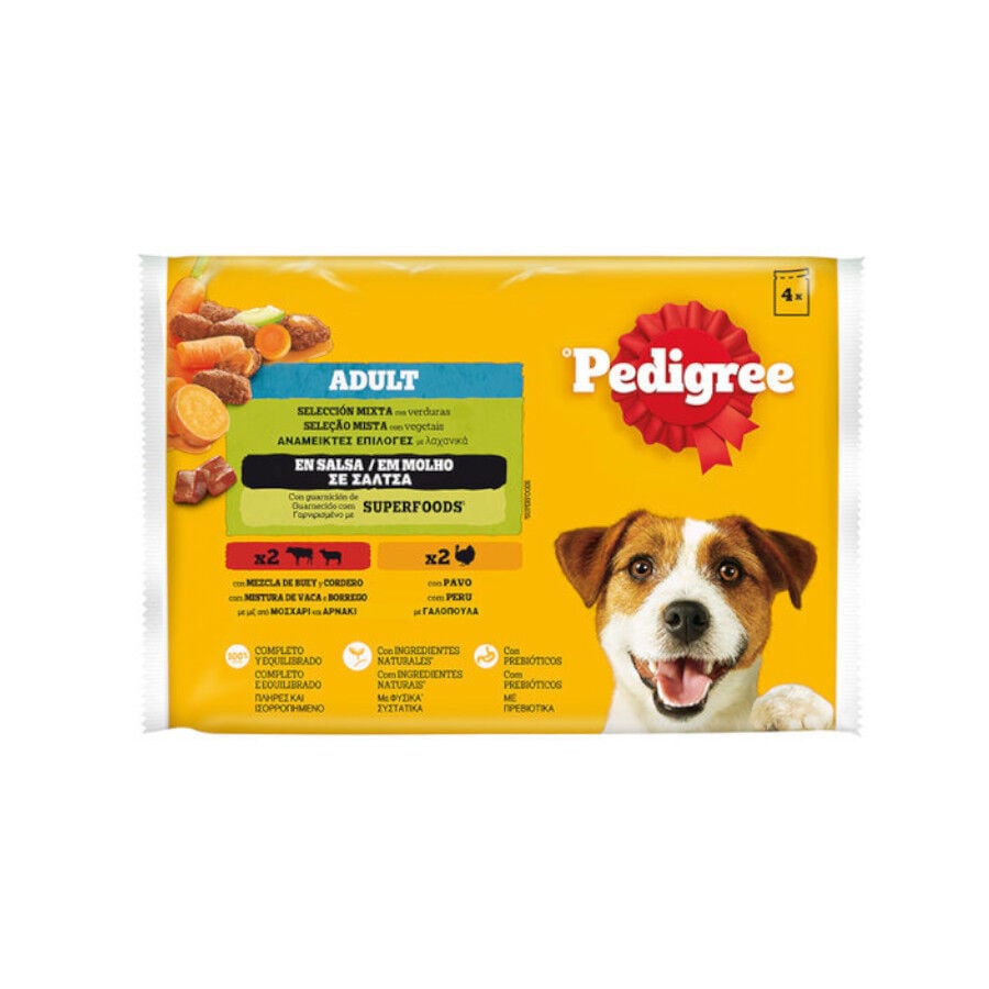 Pedigree Adulto Selección de Carnes Sobre en Salsa para perros