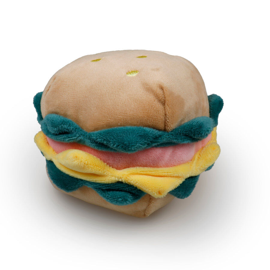 Tootoy! Comfort Cheese Burguer Cuddler peluche con sonido para perros, , large Imagen numero 2