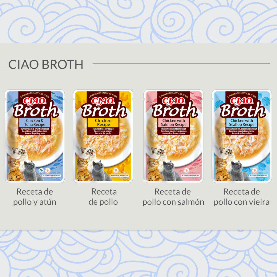 40 g Churu Broth Sopa de Pollo con Vieiras sobre para gatos, , large Imagen numero 4