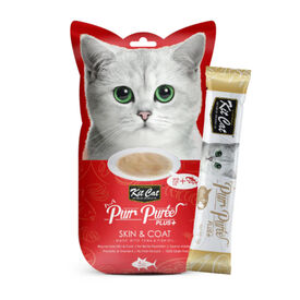 Kit Cat PurPuree Plus Skin & Coat At&uacute;n Snack para gatos