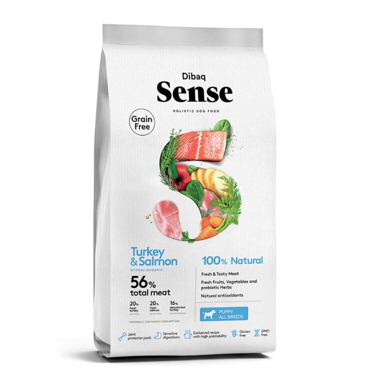 12 kg Dibaq Sense Grain Free Salmón y Pavo pienso para cachorros,  Imagen numero 1 12 kg Dibaq Sense Grain Free Salmón y Pavo pienso para cachorros, , large Imagen numero 1