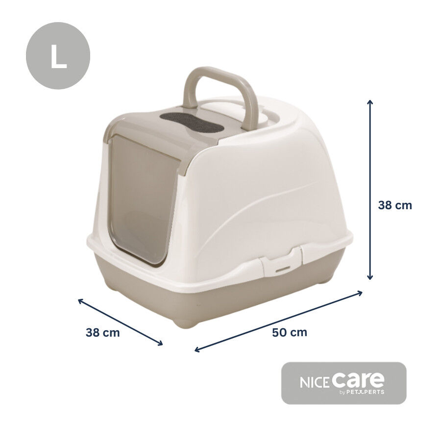 Nice Care Arenero Mega Flip Large Beige para gatos, , large Imagen numero 4