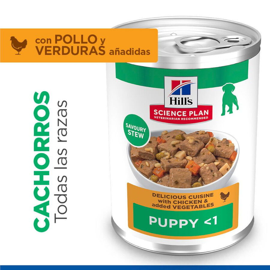 Hill's Science Plan Puppy Estofado con pollo y verduras lata para perros, , large Imagen numero 2