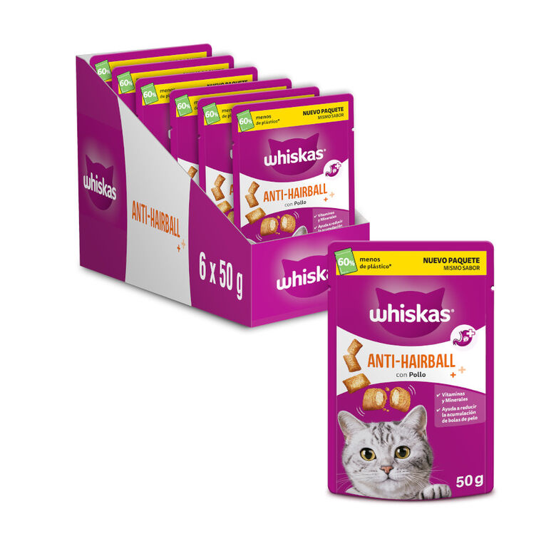 Whiskas Anti-Hairball Snacks para Gatos thumbnail