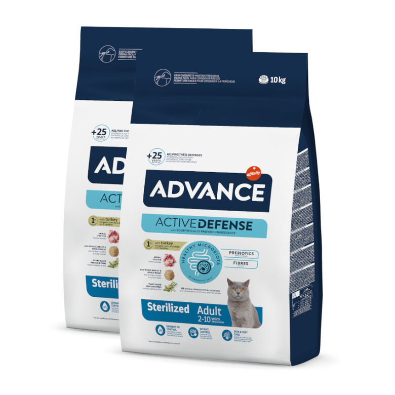 Advance Adult Sterilized Pavo y Cebada pienso para gatos thumbnail