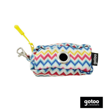 Gotoo Porta bolsas estampado rayas zig-zag para perros