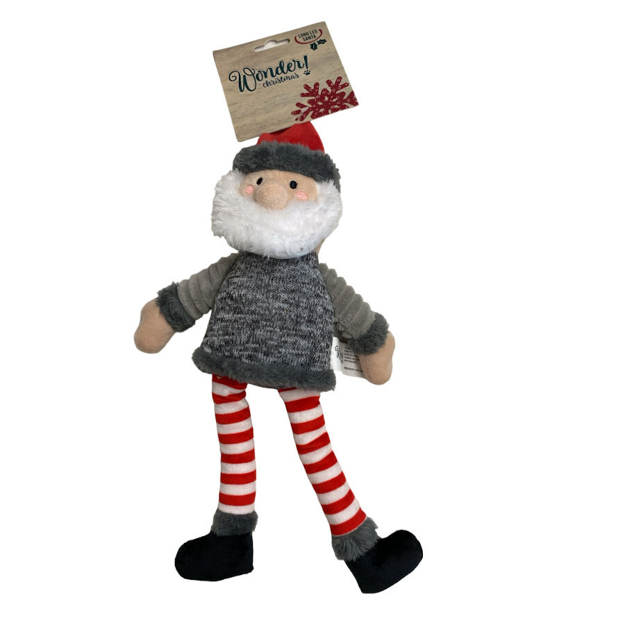 Wonder Christmas Long Leg Santa de peluche para perros, , large Imagen numero 1