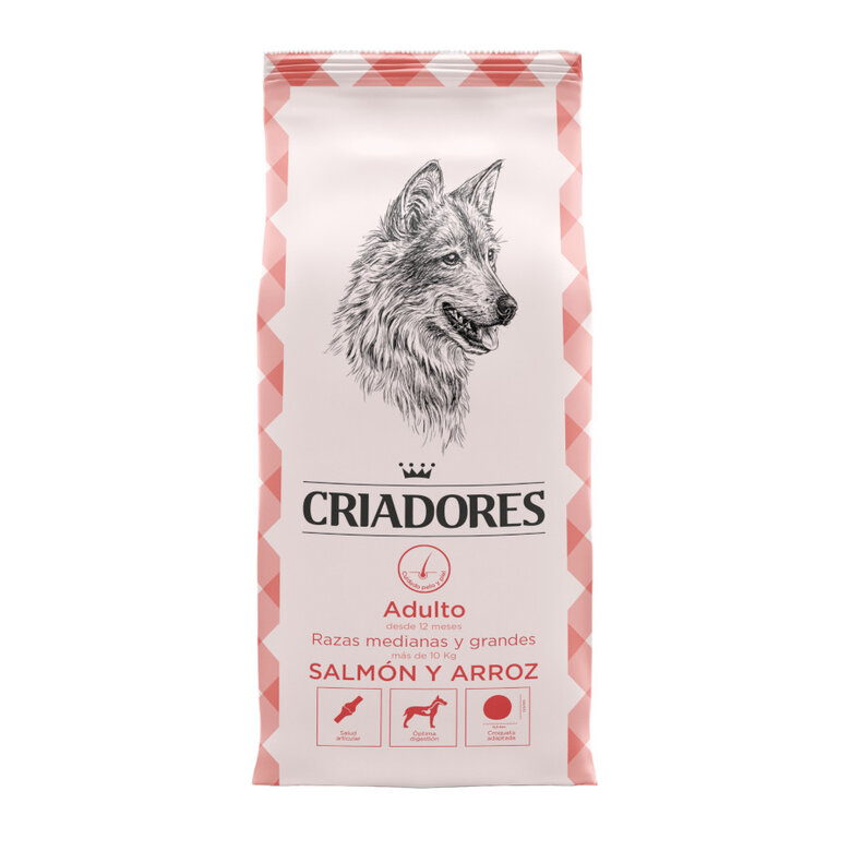 Criadores Adulto Salmón y Arroz pienso para perros de razas medianas y grandes, , large image number null