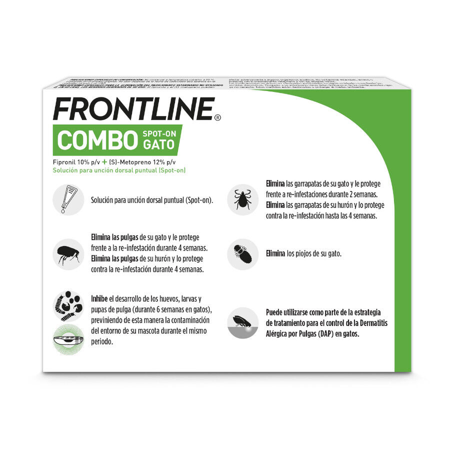 Frontline Combo Pipetas Antiparasitarias para gatos y hurones thumbnail