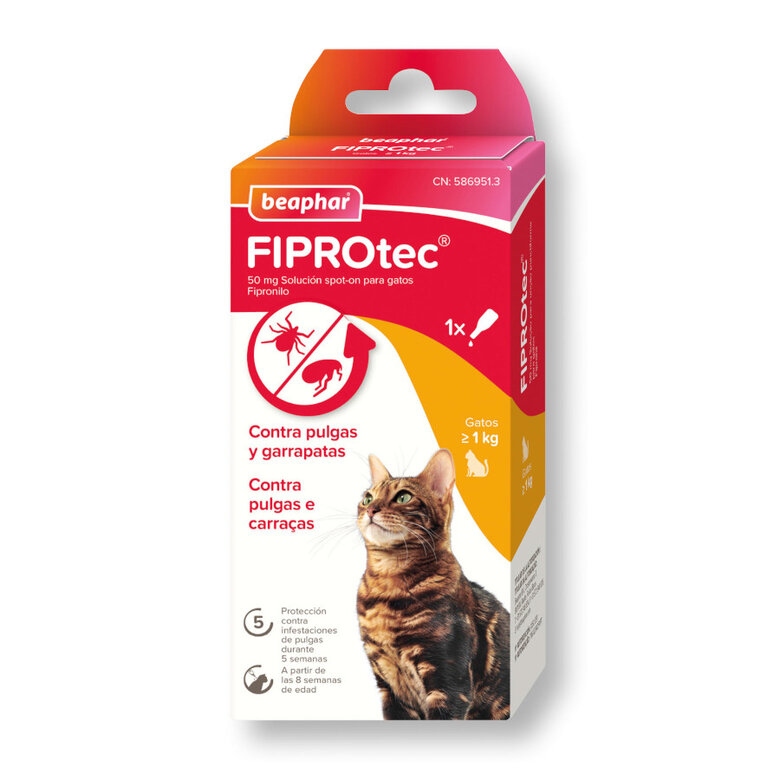 Beaphar Fiprotec Pipetas Antiparasitarias para gatos, , large image number null