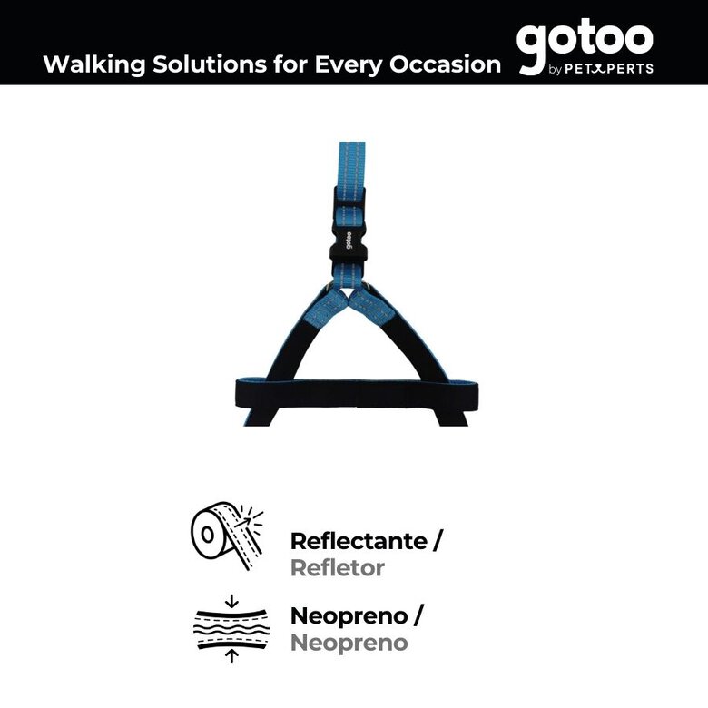 Gotoo Arnés reflectante de neopreno azul para perros,  Imagen numero 4 Gotoo Arnés reflectante de neopreno azul para perros, , large Imagen numero 4