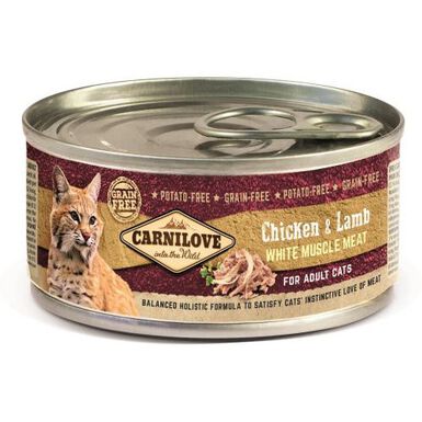 Carnilove Pollo y Cordero lata para gatos  