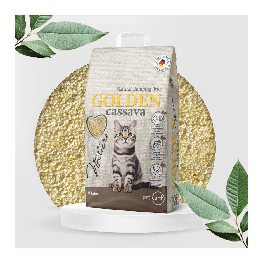 Golden Grey Yuca Arena Aglomerante para gatos thumbnail