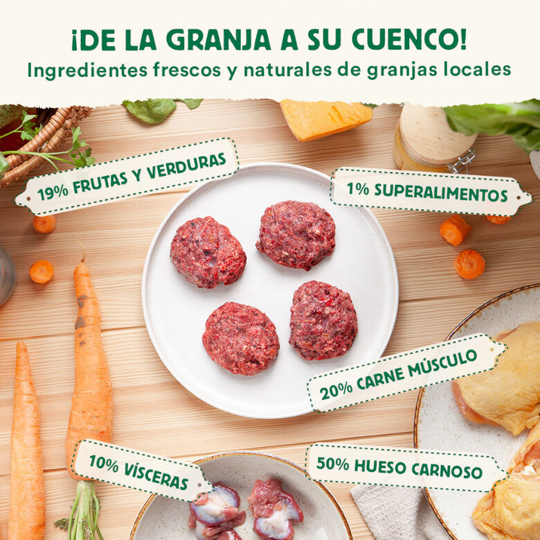 Wild Balance Menú Barf pollo y verduras comida congelada para perros thumbnail