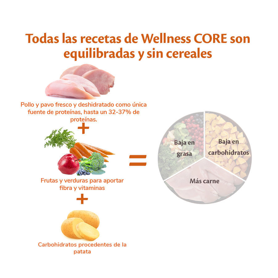 Wellness Core Adult Medium/Large Healthy Pavo Low Fat pienso para perros thumbnail