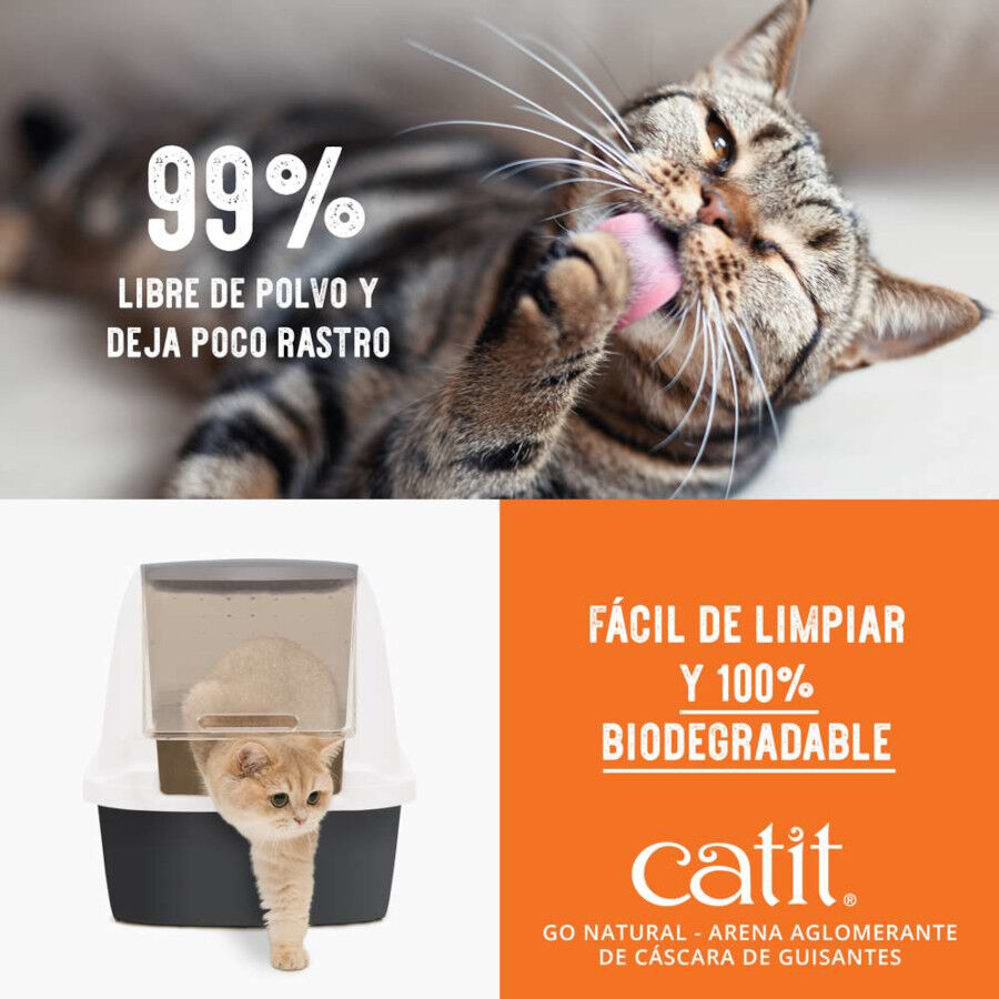 Catit Go Natura! Arena C&aacute;scara Guisante Lavanda para gatos, , large Imagen numero 6