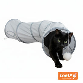 Tootoy! Tunel de Tela con Juguete para gatos