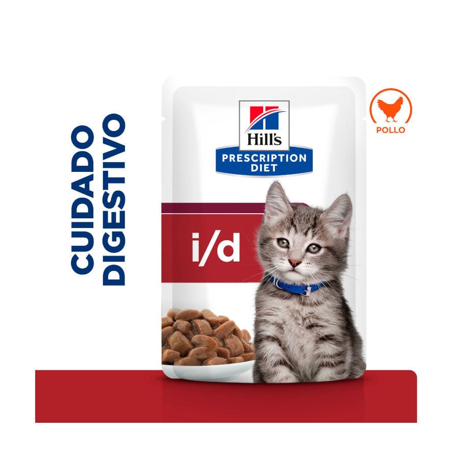 Hill's Prescription Diet I/D Digestive Care Kitten Lata Pollo para gatos thumbnail